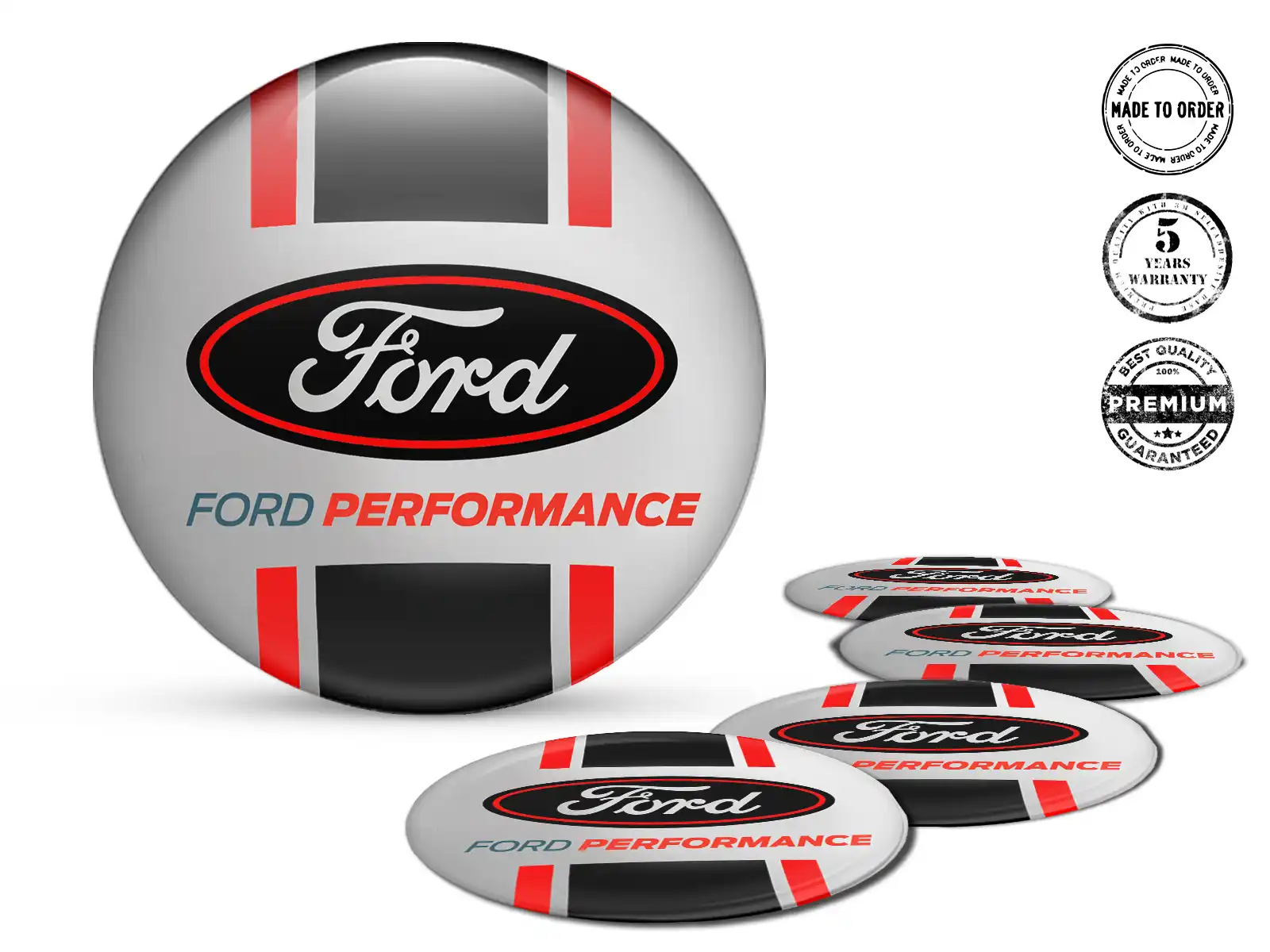 Ford Calcomanías Bombadas Custom Logos Resina Ruedas